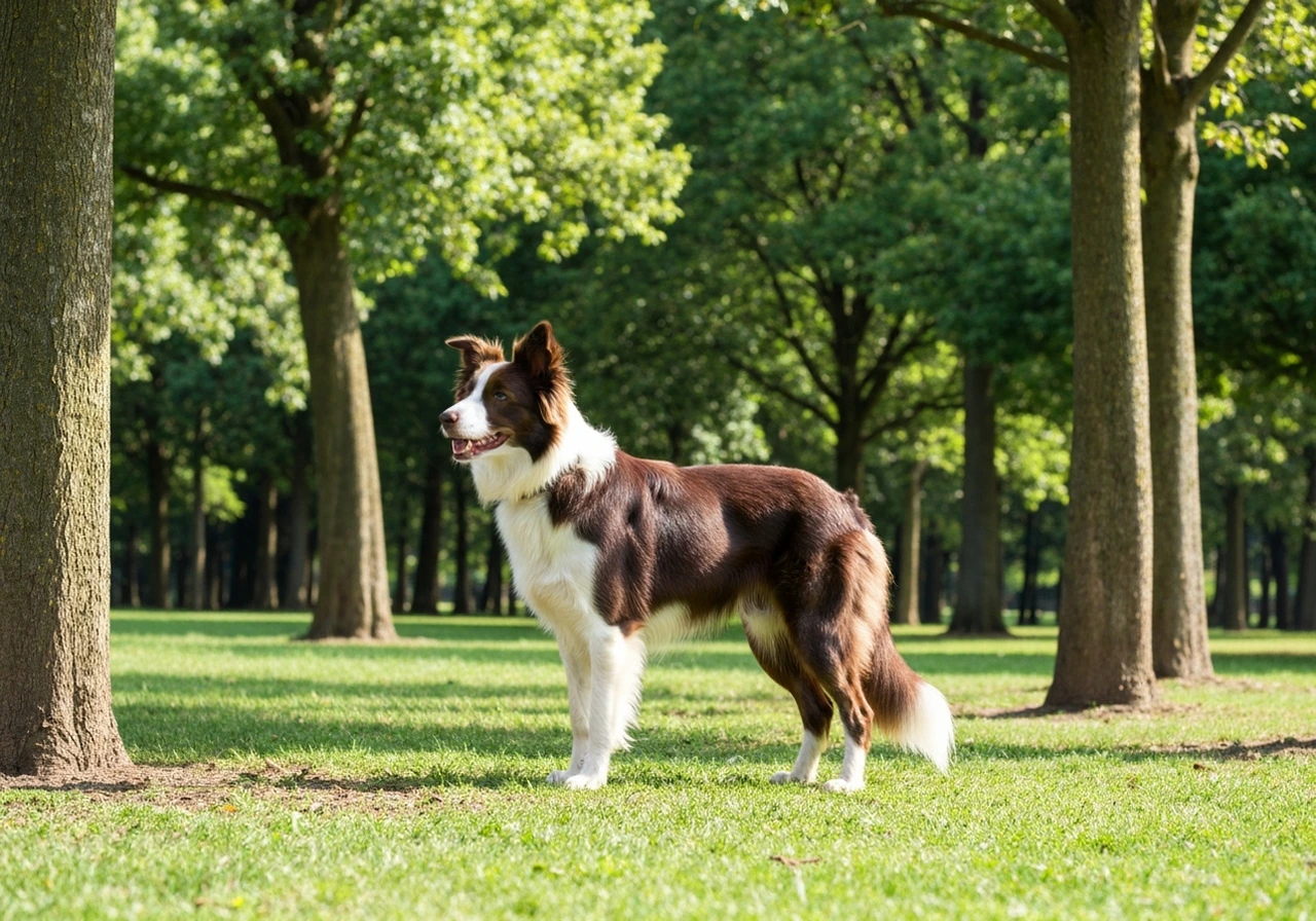Border Collie standing proud